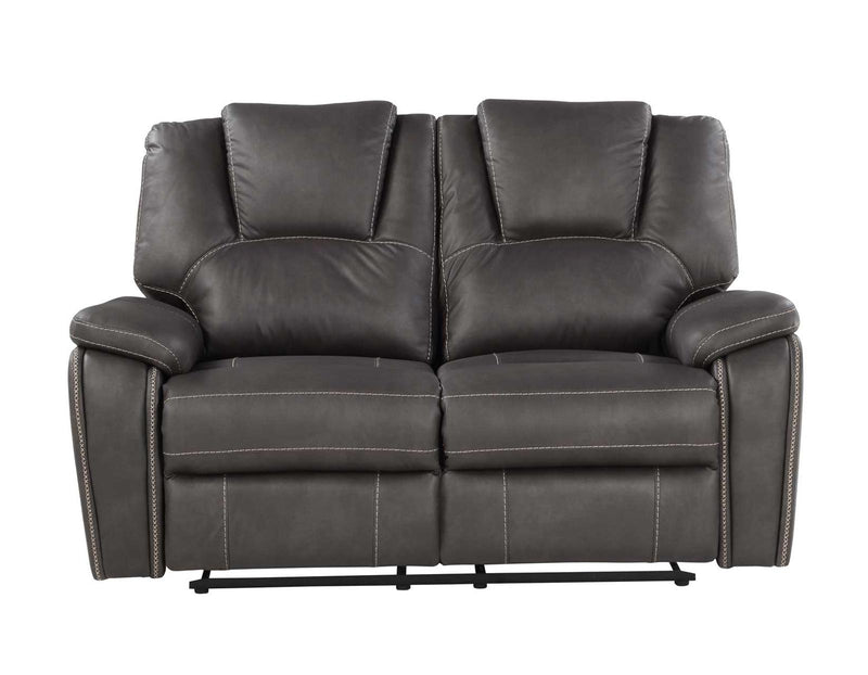 Steve Silver Katrine Manual Reclining Loveseat in Charcoal