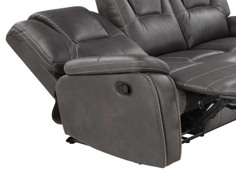 Steve Silver Katrine Manual Reclining Sofa in Charcoal