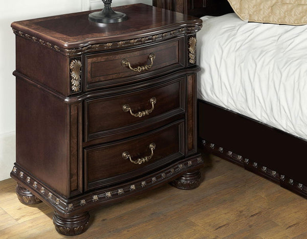 Steve Silver Monte Carlo 3 Drawer Nightstand in Cocoa image