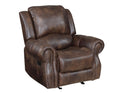 Steve Silver Navarro Manual Glider Recliner in Saddle Brown