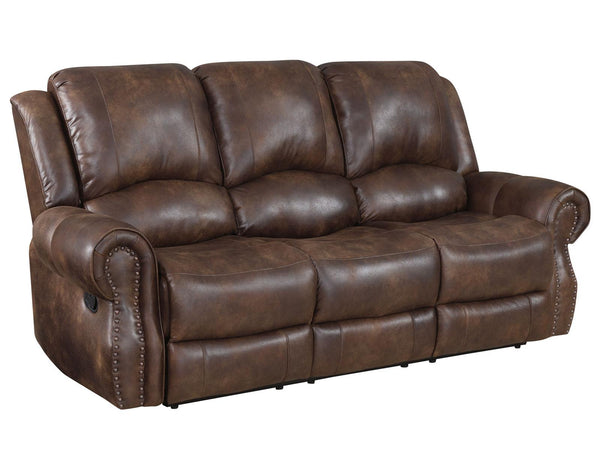 Steve Silver Navarro Manual Reclining Sofa in Saddle Brown image