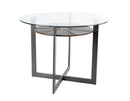 Steve Silver Olson Counter Glass Top Table in Caramel