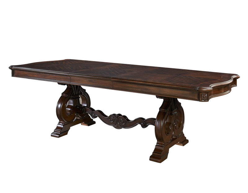 Steve Silver Royale Dining Table in Brown Pecan