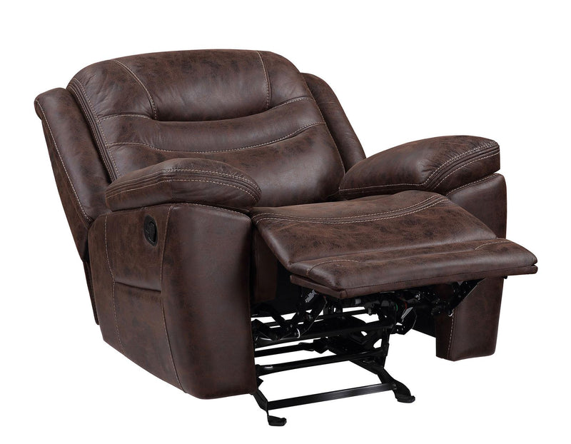 Steve Silver Stetson Manual Glider Recliner in Merlot