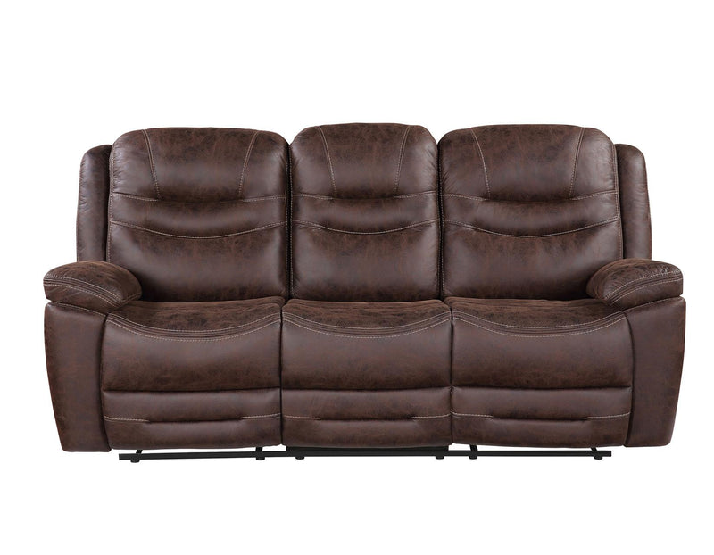 Steve Silver Stetson Manual Reclining Sofa w/ Dropdown Table in Merlot