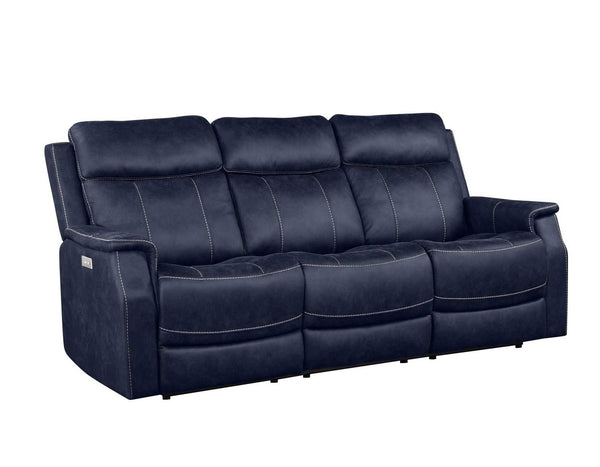 Steve Silver Valencia Dual Power Reclining Sofa in Ocean Blue image