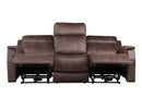 Steve Silver Valencia Dual Power Reclining Sofa in Walnut