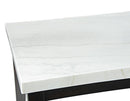 Steve Silver Westby White Marble Top Dining Table in Ebony Wood