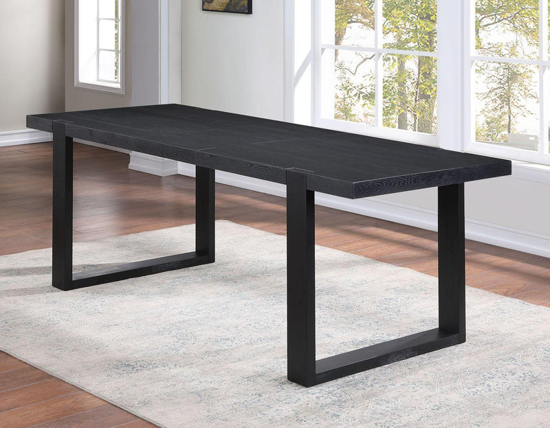 Steve Silver Yves Dining Table in Rubbed Charcoal