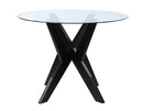Steve Silver Amalie Round Dining Table in Black