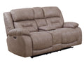 Steve Silver Aria Dual Power Reclining Console Loveseat in Desert Sand