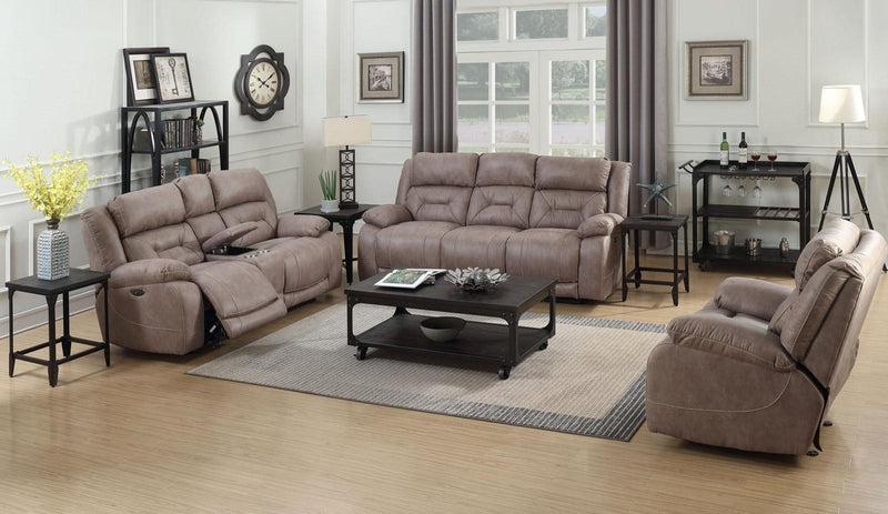 Steve Silver Aria Dual Power Reclining Sofa in Desert Sand