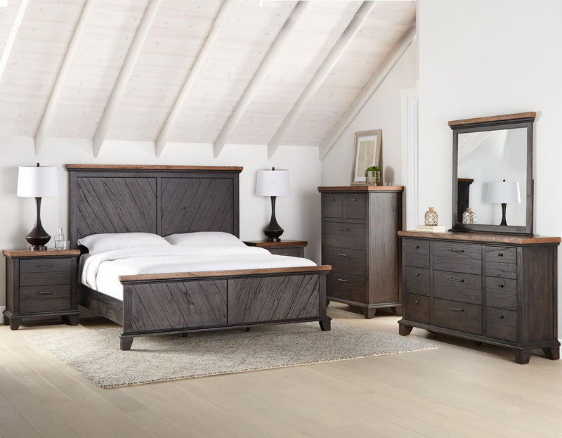 Steve Silver Bear Creek Brown Queen Panel Bed in Chocolate