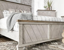 Steve Silver Bear Creek Queen Panel Bed in White Smoke