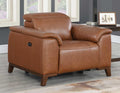Steve Silver Bergamo Dual-Power Leather Recliner in Mocha