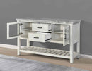 Steve Silver Canova Gray Marble Top Server in Cathedral White
