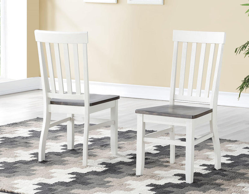 Steve Silver Caylie Side Chair in Two-tone Ivory and Driftwood (Set of 2) image