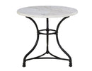 Steve Silver Claire Round White Marble Top Dining Table in White