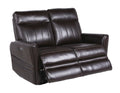 Steve Silver Coachella Leather Dual Power Reclining Loveseat in Brown