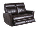 Steve Silver Coachella Leather Dual Power Reclining Loveseat in Brown
