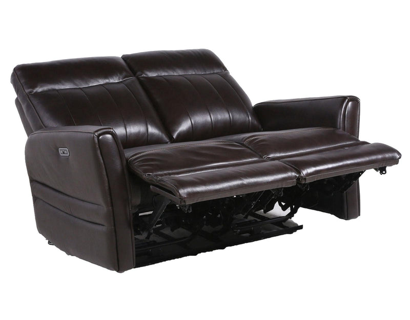 Steve Silver Coachella Leather Dual Power Reclining Loveseat in Brown