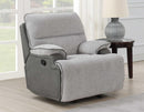 Steve Silver Cyprus Manual Glider Recliner in Two-Tone Cloud