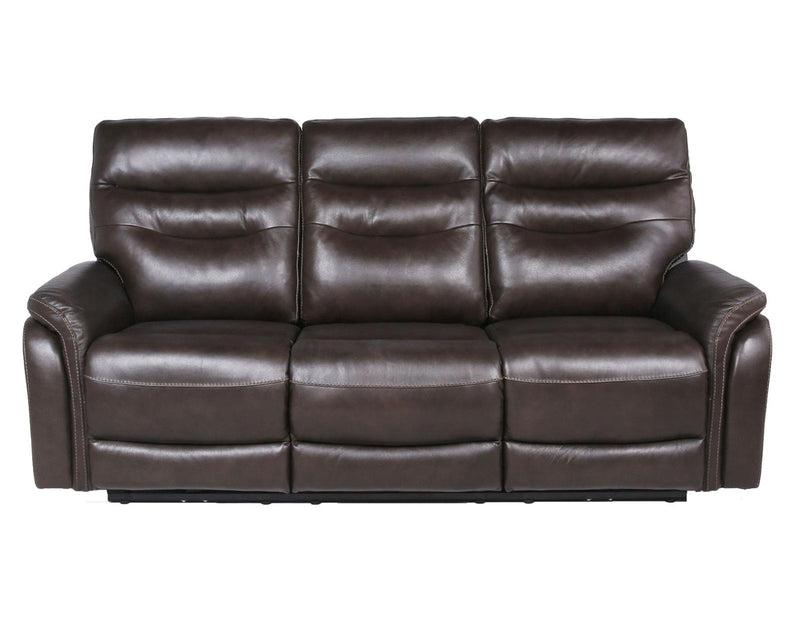 Steve Silver Fortuna Leather Dual Power Reclining Sofa in Coffee