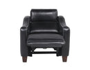 Steve Silver Giorno Dual Power Leather Recliner in Midnight