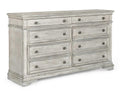 Steve Silver Highland Park 8 Drawer Dresser in Cathedral White