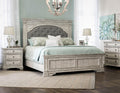 Steve Silver Highland Park King Panel Bed in Cathedral White