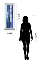 Azule Waterfall Il By Grace Popp - Mirror Framed Print Wall Art - Blue