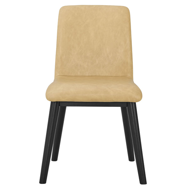 Vida Black - PU Side Chair (Set of 2) - Sand