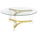 Janessa - Round Glass Top Acrylic Leg Table