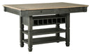 Tyler Creek - Rectangular Dining Room Counter Table - Black / Gray