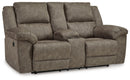Laresview - Dbl Reclining Loveseat with Console - Fossil