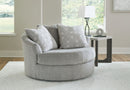 Casselbury - Oversized Swivel Accent Chair - Cement