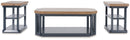 Landocken - Occasional Table Set (Set of 3) - Brown / Blue