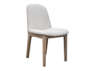 Sahara Upholstered Chair Beige Fabric and Wooden Base **