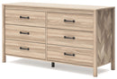 Battelle - Six Drawer Dresser - Tan