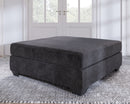 Lavernett - Oversized Accent Ottoman - Charcoal