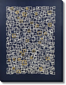 Golden Maze Grid - 36" x 48" Framed Wall Art