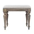 Steve Silver Highland Park Vanity Bench in Waxed Driftwood