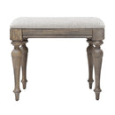 Steve Silver Highland Park Vanity Bench in Waxed Driftwood