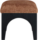 Lawson - Chenille Fabric Ottoman - Black Base