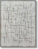 Frosted Crosshatch - 36" x 48" Framed Wall Art