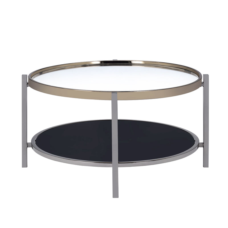 Edith - Round Coffee Table - Dark Nickel