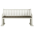 Steve Silver Joanna Bench with Back in Two-tone Ivory and Mocha