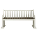 Steve Silver Joanna Bench with Back in Two-tone Ivory and Mocha