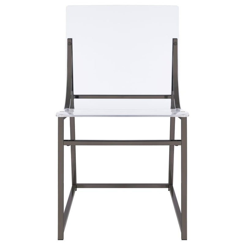 Adino - Acrylic Dining Side Chair (Set of 2) - Black Nickel
