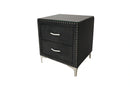 Crown Mark Furniture Lucinda 2 Drawer Nightstand in Black image